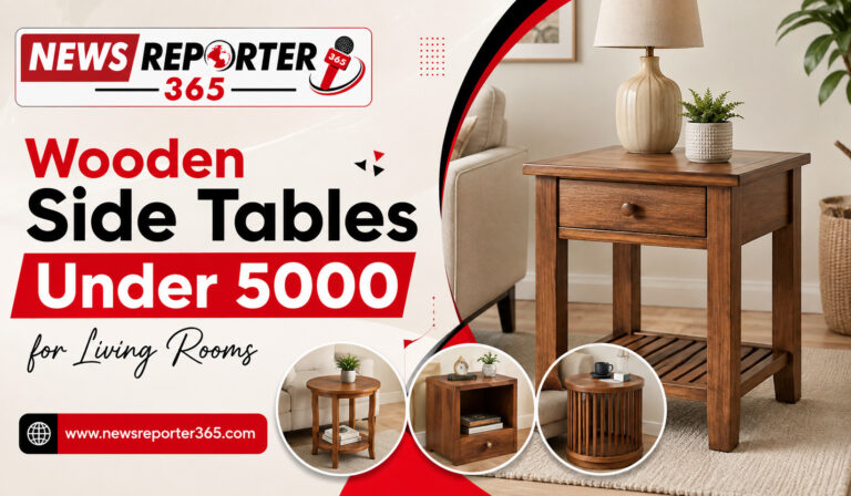 Wooden Side Tables Under 5000 for Living Rooms 
